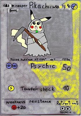 Dark pikacu: Pikachu karta smrtka